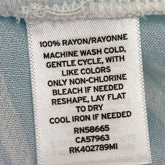 STRIPED White and Light Blue Tiered Spaghetti Strap Tank - Picture 10 of 11